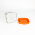 Square Type Glass Puddding Jars with Plastic Cap, Custom-Sized Logo